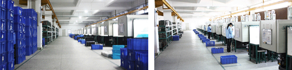 Factory production lines 
